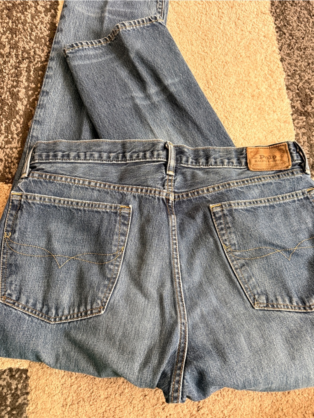 Polo Ralph Lauren Hampton Relax Straight-Leg Blue Denim Jeans- 35 x 32 - Picture 10 of 12